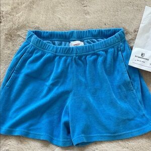 XiRENA Shayden sweatshort. Bright Blue Terry Elastic Waist Shorts NWT. Small